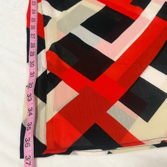 NWT Ann Taylor Multicolor Geometric Maxi Skirt sz LP Modern Chic Abstract Artsy - Picture 9 of 11